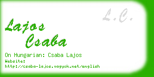 lajos csaba business card